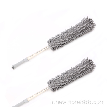 Brosse de chenille de salon à longue poignée en microfibre